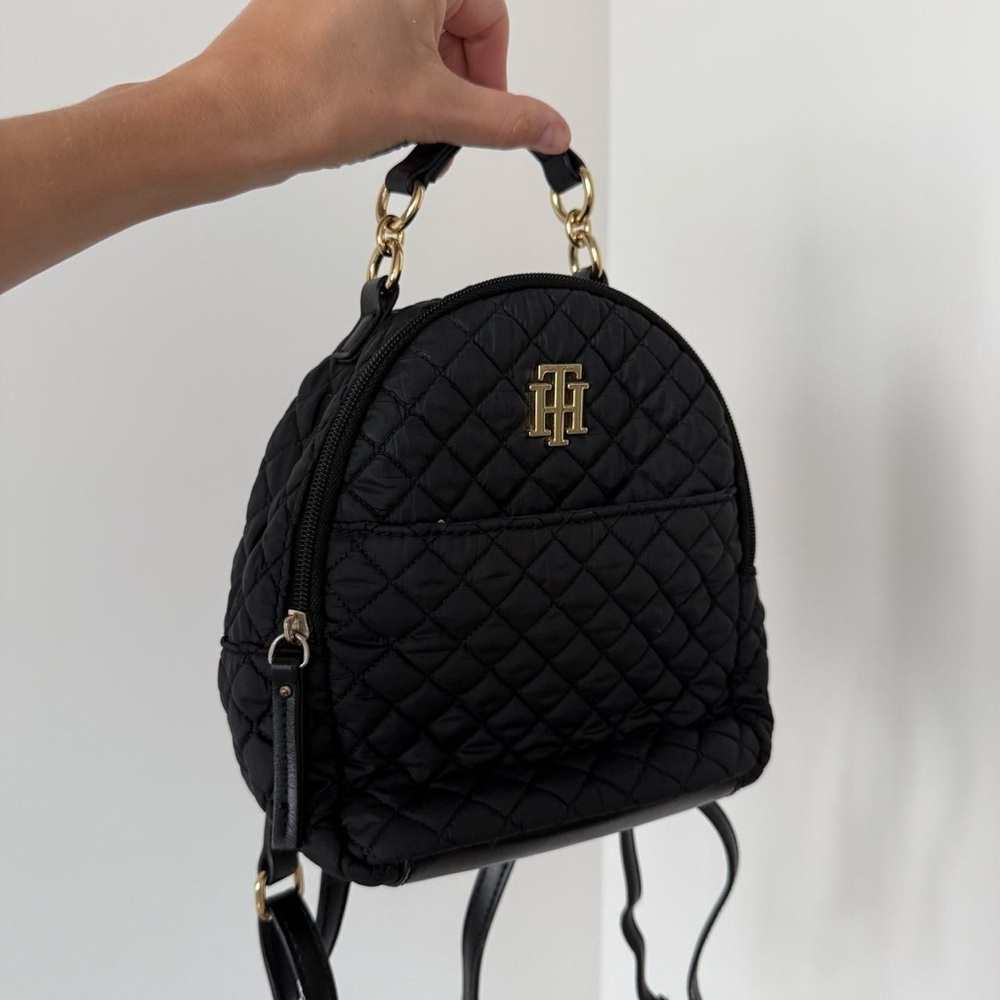 Tommy Hilfiger Black Quilted Backpack